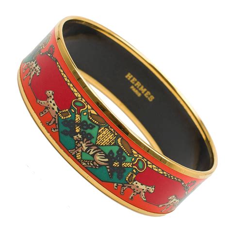 hermes printed enamel bracelet|vintage Hermes enamel bracelet.